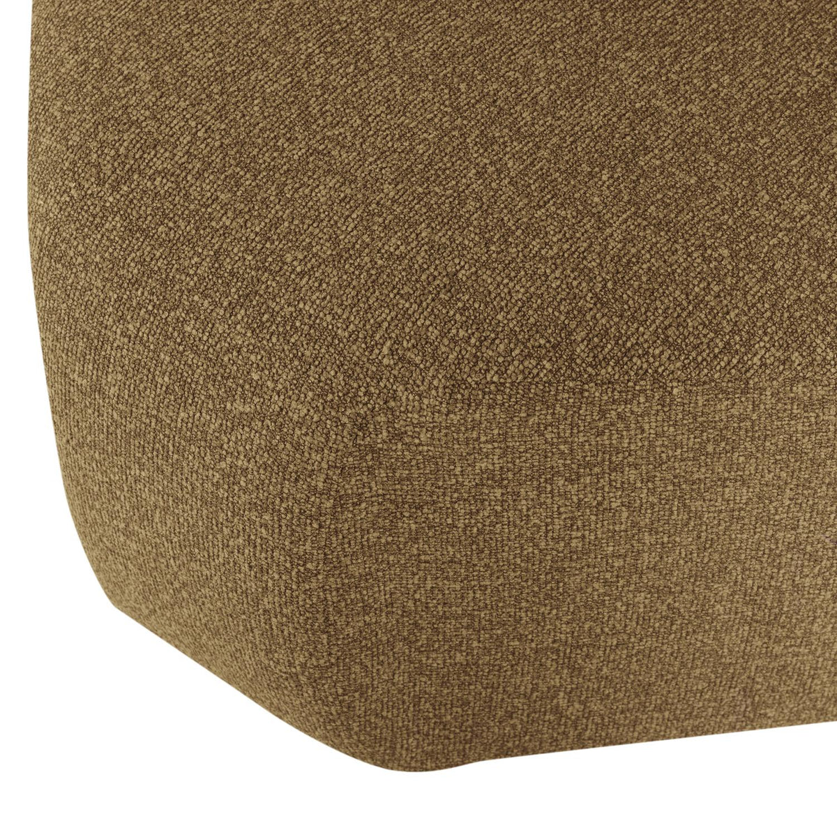 WOOOD Mojo Base bank hoekelement rond bouclé Geel/Bruin