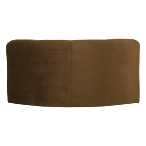 WOOOD Mojo Base bank hoekelement rond velvet Honinggeel