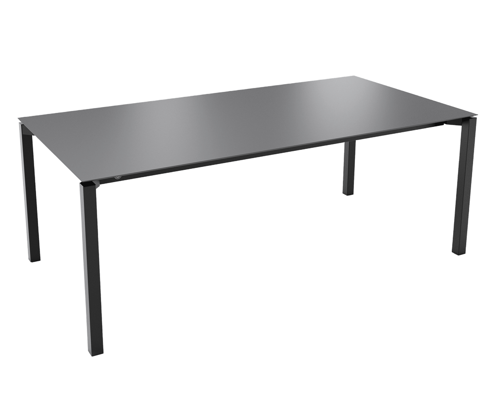 Mobitec Terra T0100 eettafel rechthoek 240x100 cm keramiek Nero poot zwart