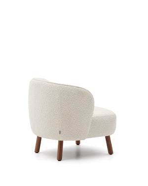 Kave Home Ulit fauteuil White walnoot