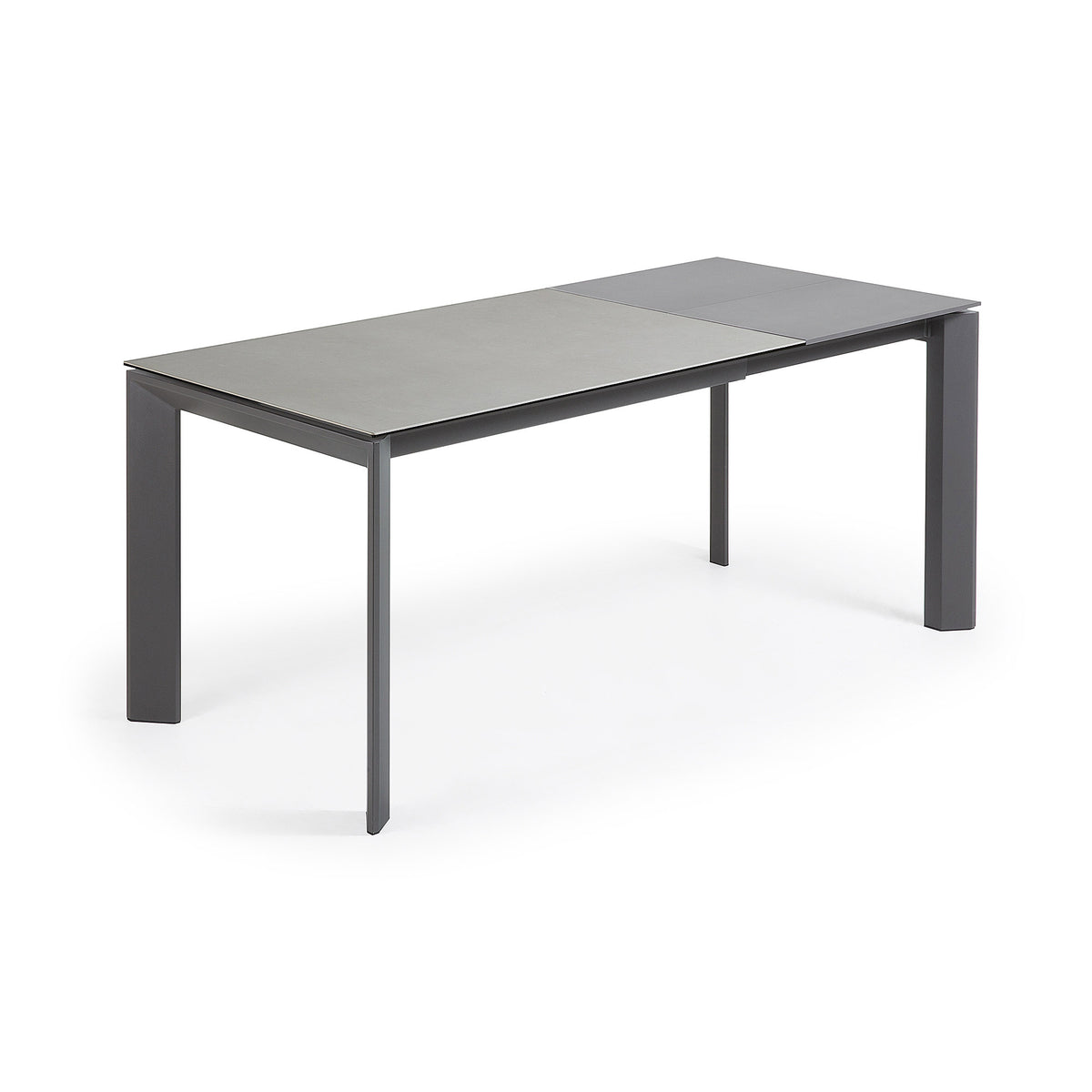 Kave Home Axis eettafel uitschuifbaar 120/180x80 cm Grijs