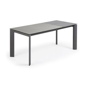 Kave Home Axis eettafel uitschuifbaar 120/180x80 cm Grijs
