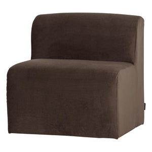 WOOOD Mojo Base eetkamerbank 84 cm met rugleuning velvet Bruin