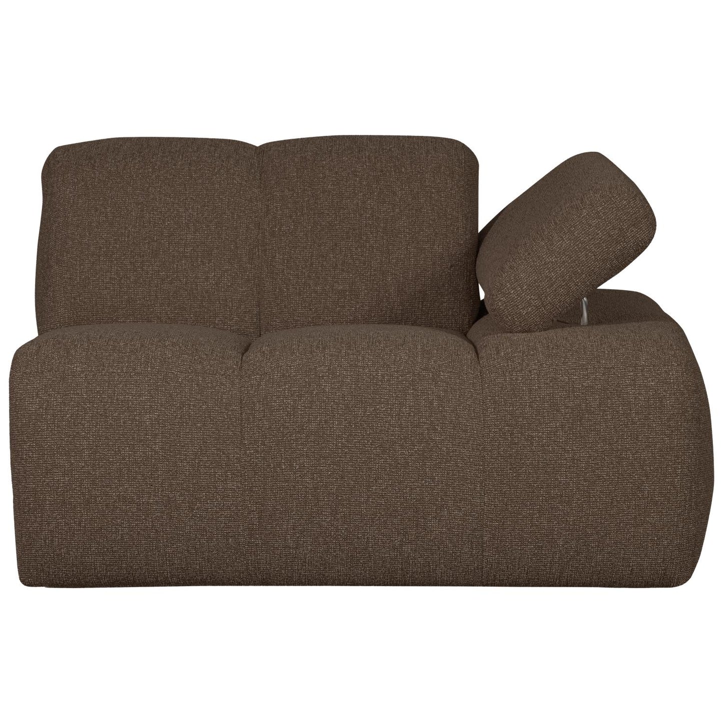 WOOOD Mojo 1-zits bank arm rechts bouclé Bruin Melange