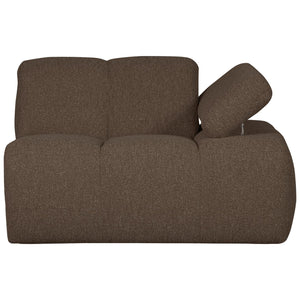 WOOOD Mojo 1-zits bank arm rechts bouclé Bruin Melange