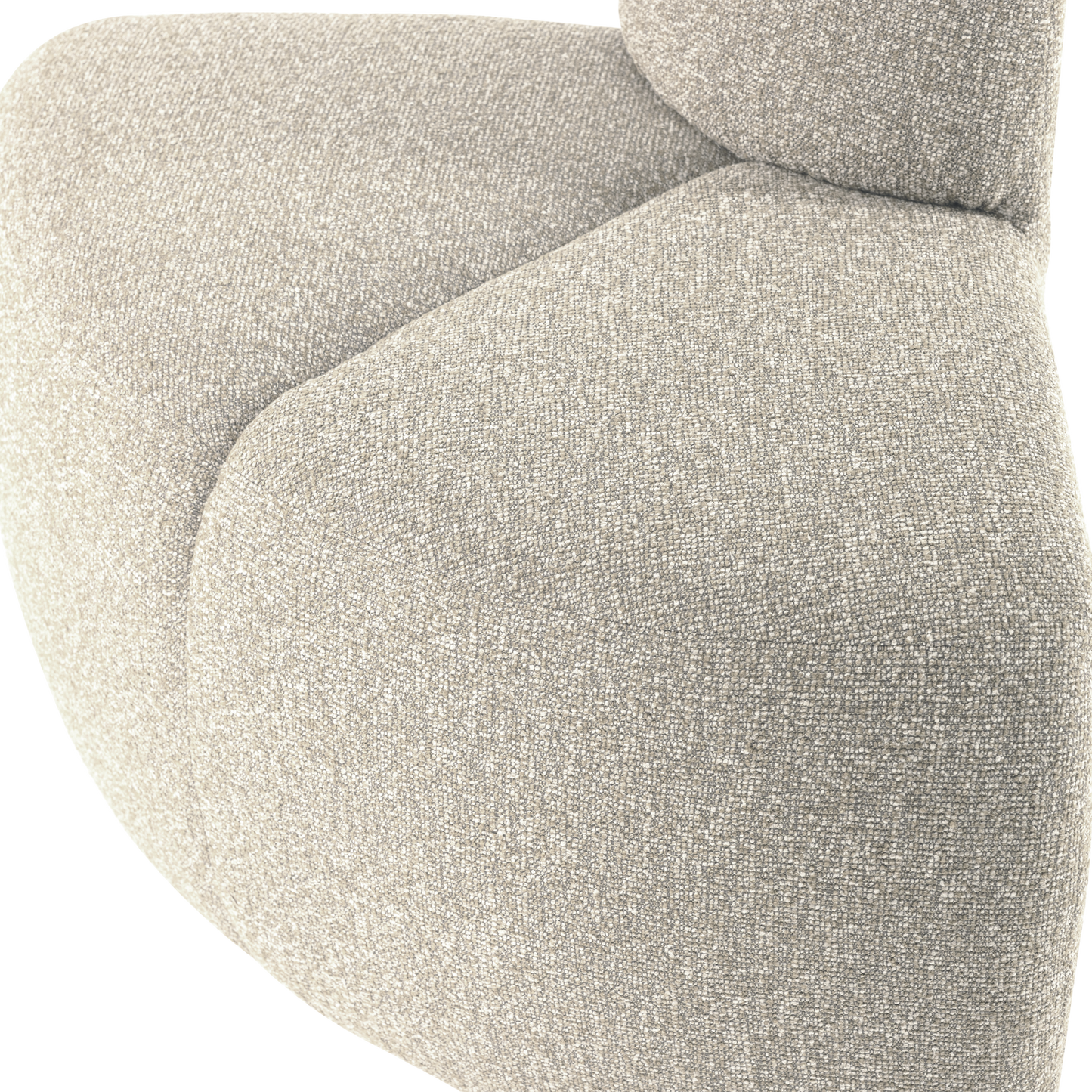 WOOOD Mojo eetbank hoek rond rugleuning Bouclé Beige Melange