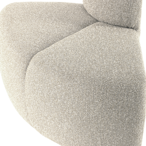 WOOOD Mojo eetbank hoek rond rugleuning Bouclé Beige Melange