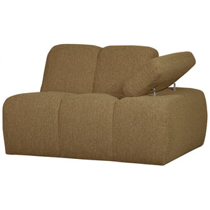 WOOOD Mojo 1-zits bank arm rechts bouclé Geel/Bruin