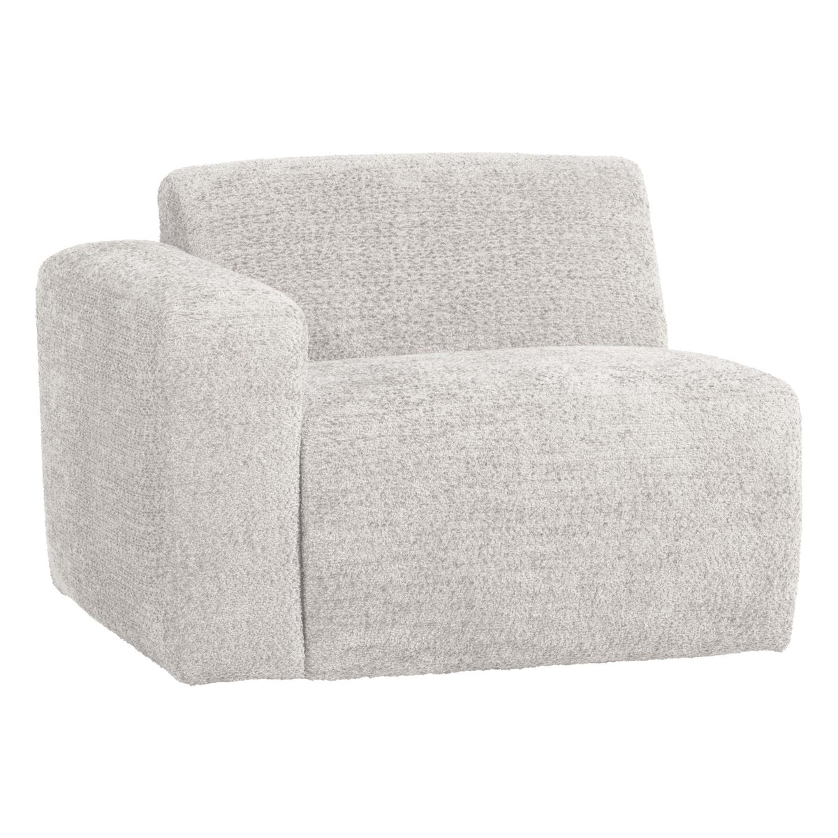 WOOOD Mojo Base 1-zits bank arm links wollig Ecru