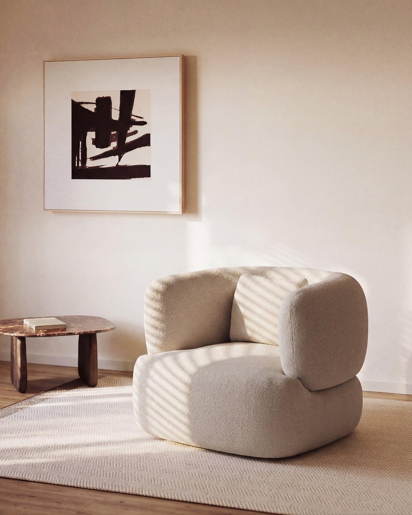 Kave Home Martina fauteuil chenille Stone
