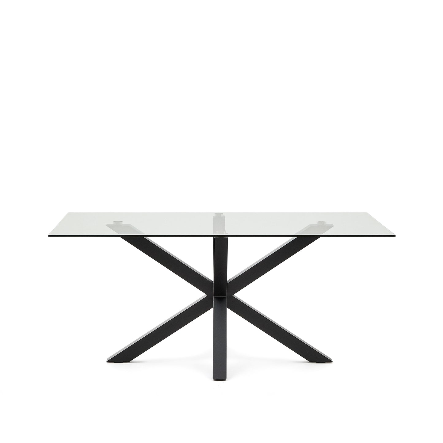 Kave Home Argo eettafel rechthoek 160x90 cm Clear/Black