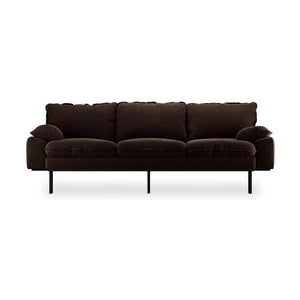 HKliving Retro 3-zitsbank Royal Velvet Espresso