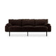 HKliving Retro 3-zitsbank Royal Velvet Espresso
