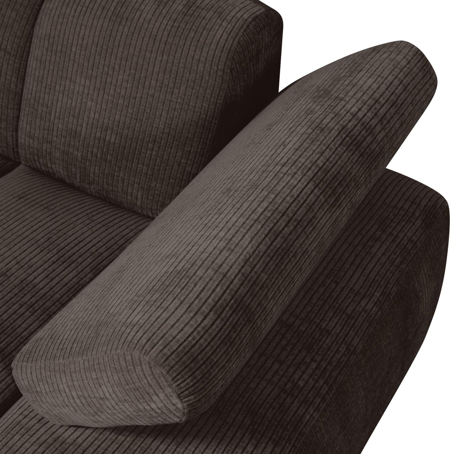 WOOOD Mojo chaise longue bank arm rechts ribstof Bruin