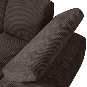 WOOOD Mojo chaise longue bank arm rechts ribstof Bruin