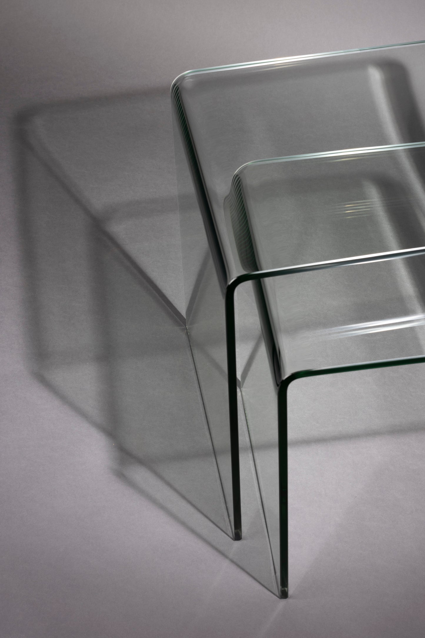 Dutchbone Vetro bijzettafel set van 2 Transparant