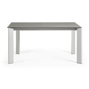 Kave Home Axis eettafel uitschuifbaar 160/220x90 cm Grijs