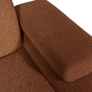 WOOOD Mojo chaise longue bank arm rechts bouclé Roestbruin Melange