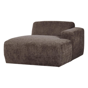 WOOOD Mojo Base chaise longue bank arm rechts wollig Bruin
