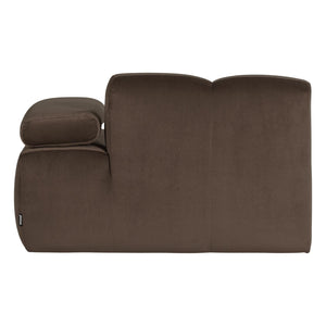 WOOOD Mojo 1-zits bank arm rechts velvet Bruin