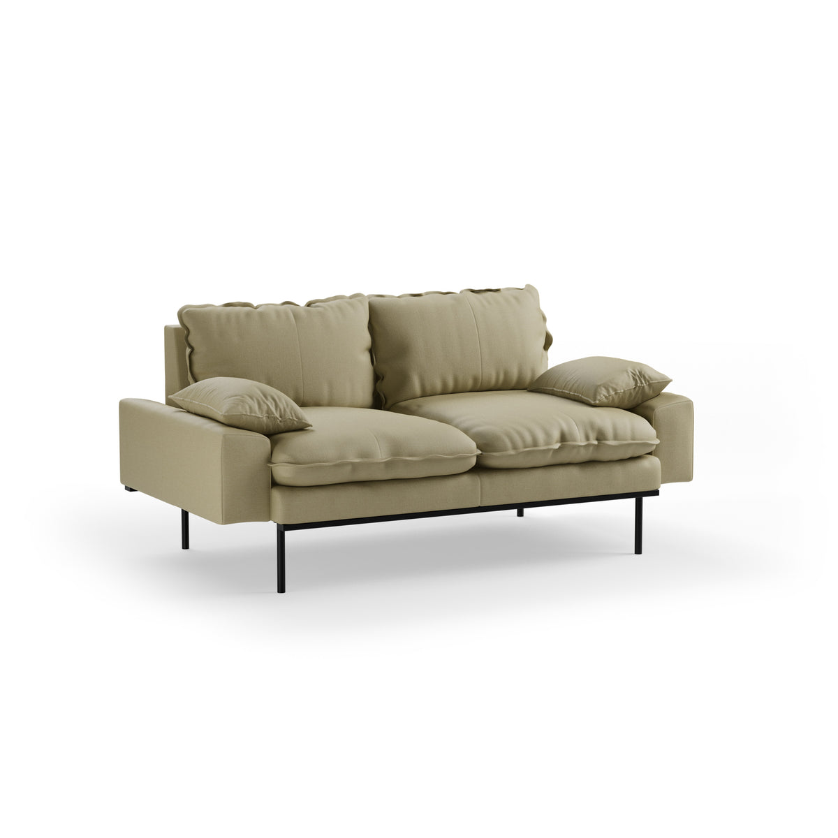 HKliving Retro 2-zitsbank Knotted Sage