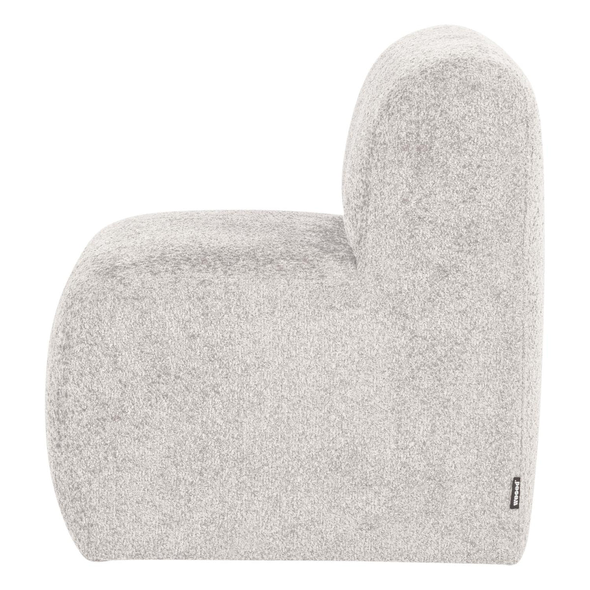 WOOOD Mojo Base eetkamerbank 84 cm met rugleuning wollig Ecru