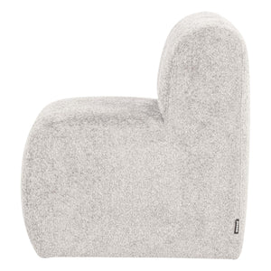 WOOOD Mojo Base eetkamerbank 84 cm met rugleuning wollig Ecru