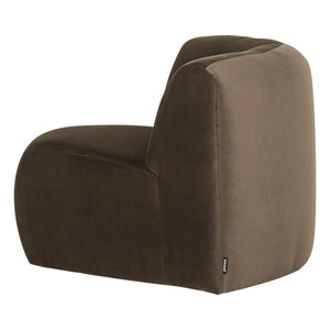 WOOOD Mojo Base bank hoekelement rond velvet Taupe