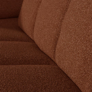 WOOOD Mojo 2-zits bank arm links bouclé Roestbruin Melange
