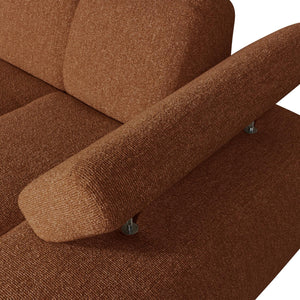 WOOOD Mojo chaise longue bank arm rechts bouclé Roestbruin Melange