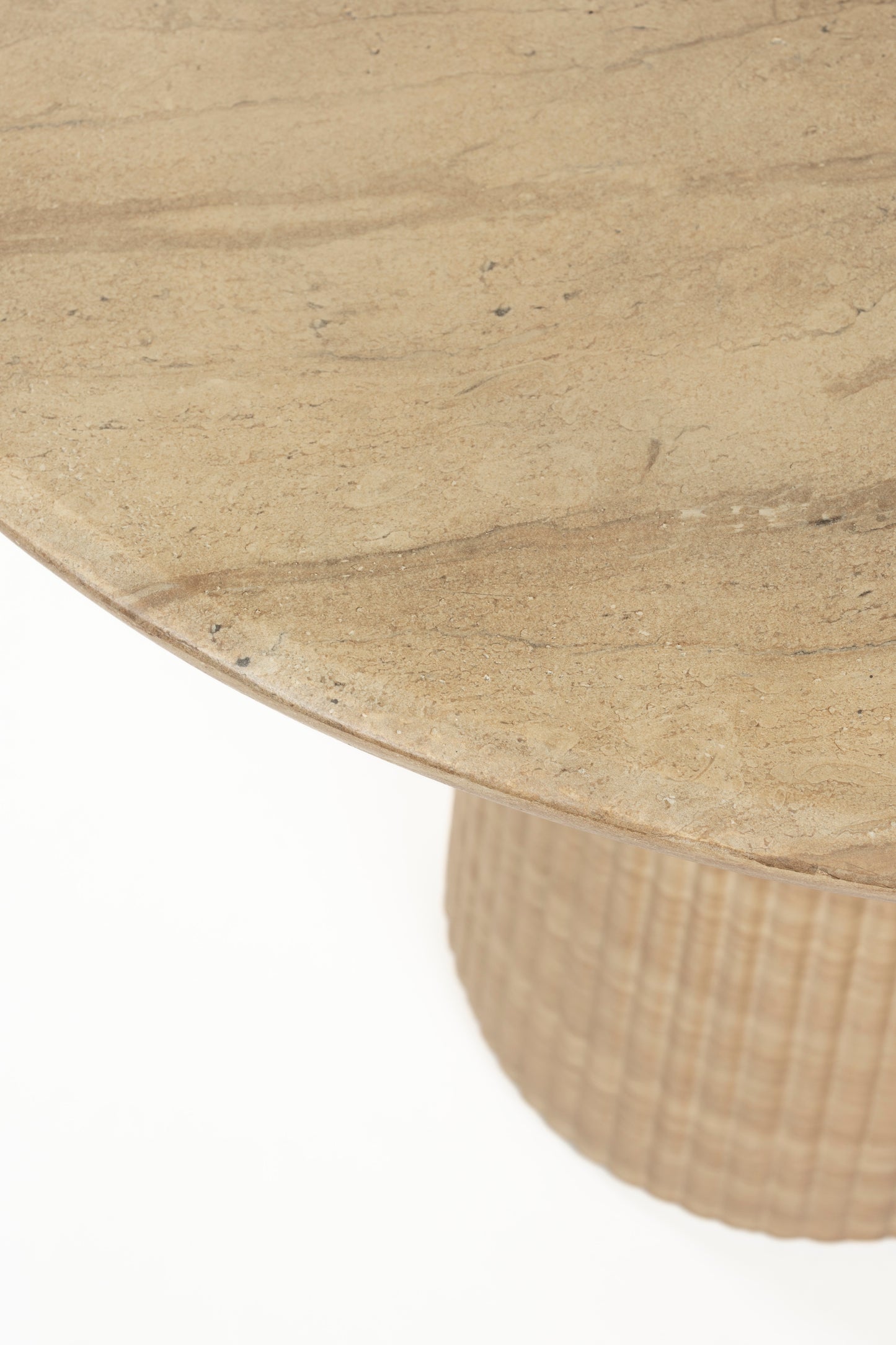 Dutchbone Brison eettafel Ø90 cm Natuursteen look