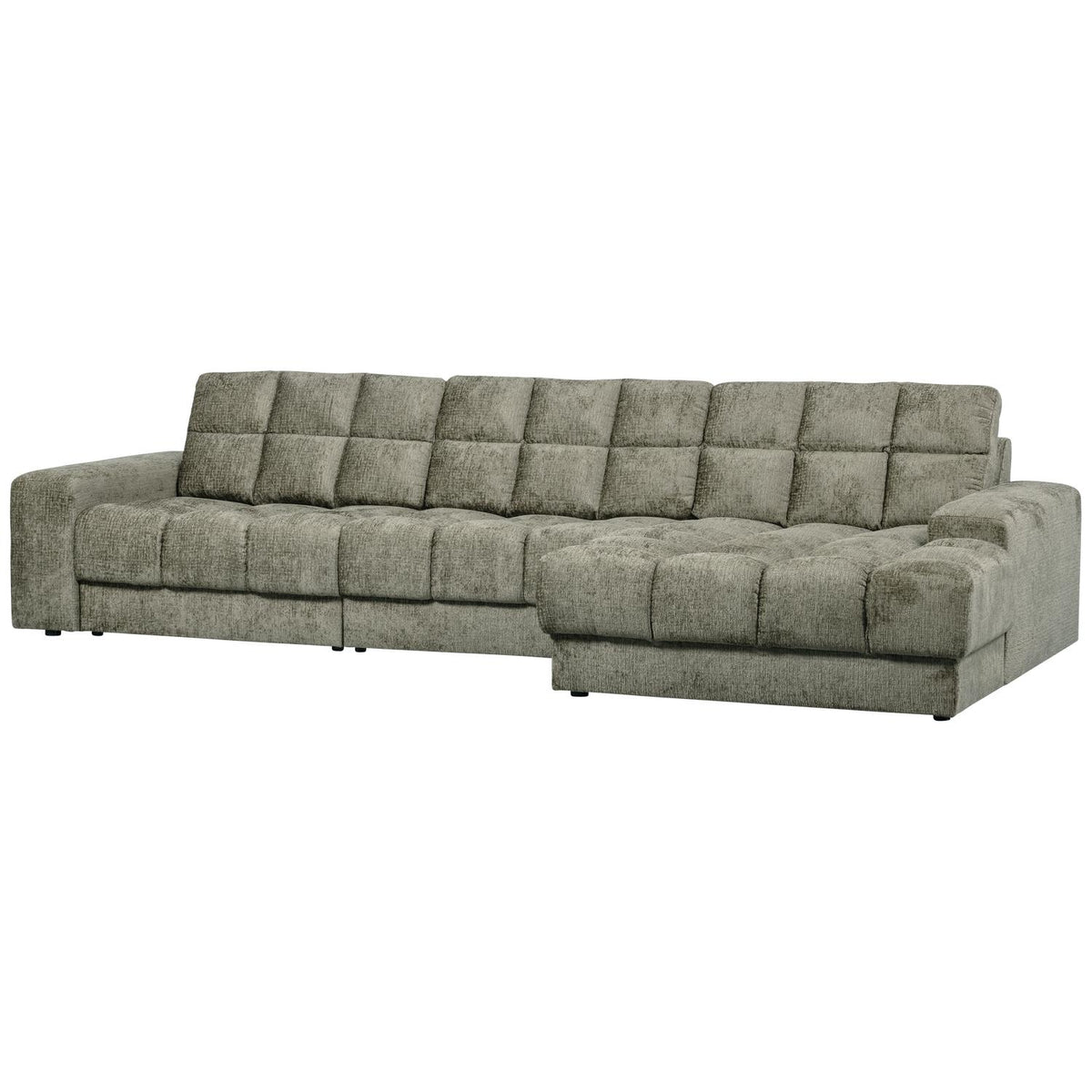 WOOOD Second Date chaise longue bank rechts structure velvet Frost