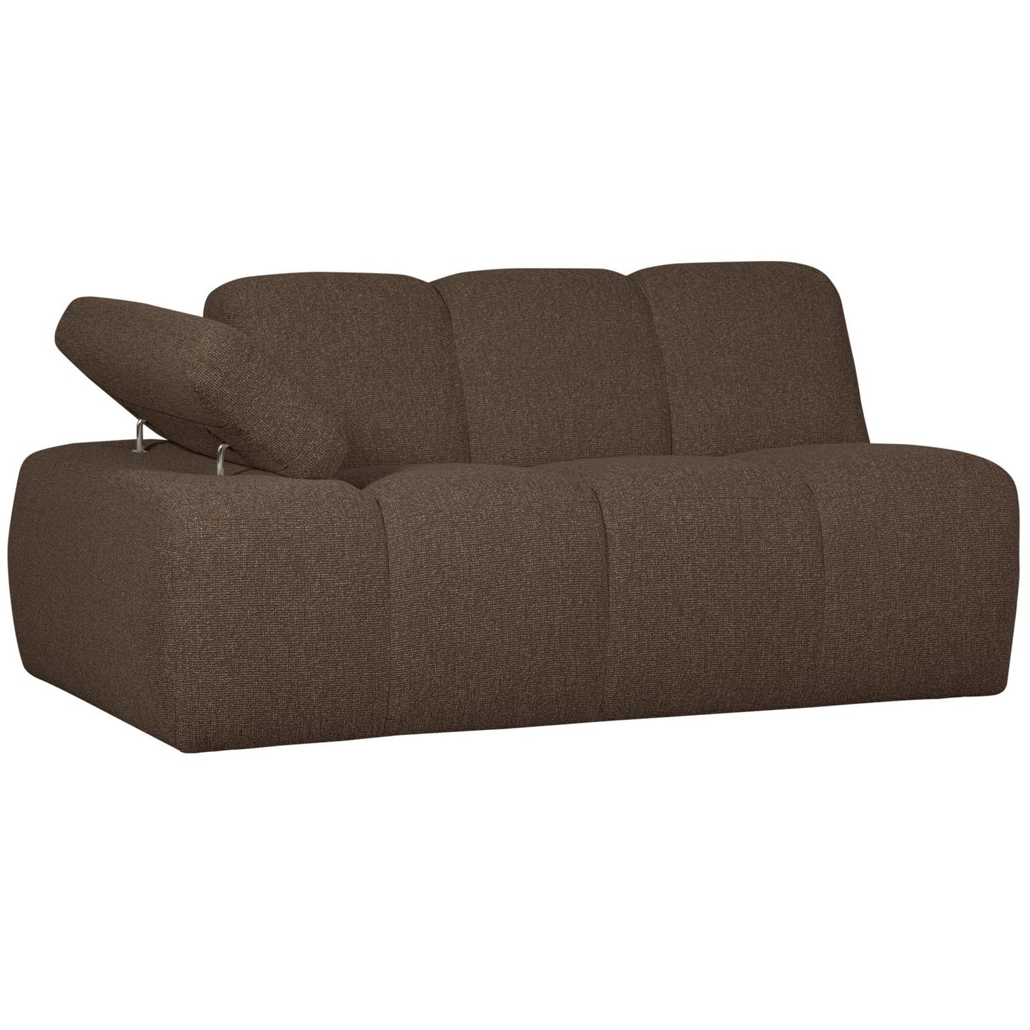 WOOOD Mojo 1,5-zits bank arm links bouclé Bruin Melange
