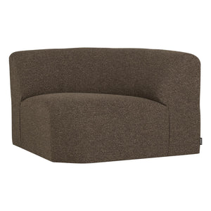 WOOOD Mojo Base bank hoekelement rond bouclé Bruin Melange