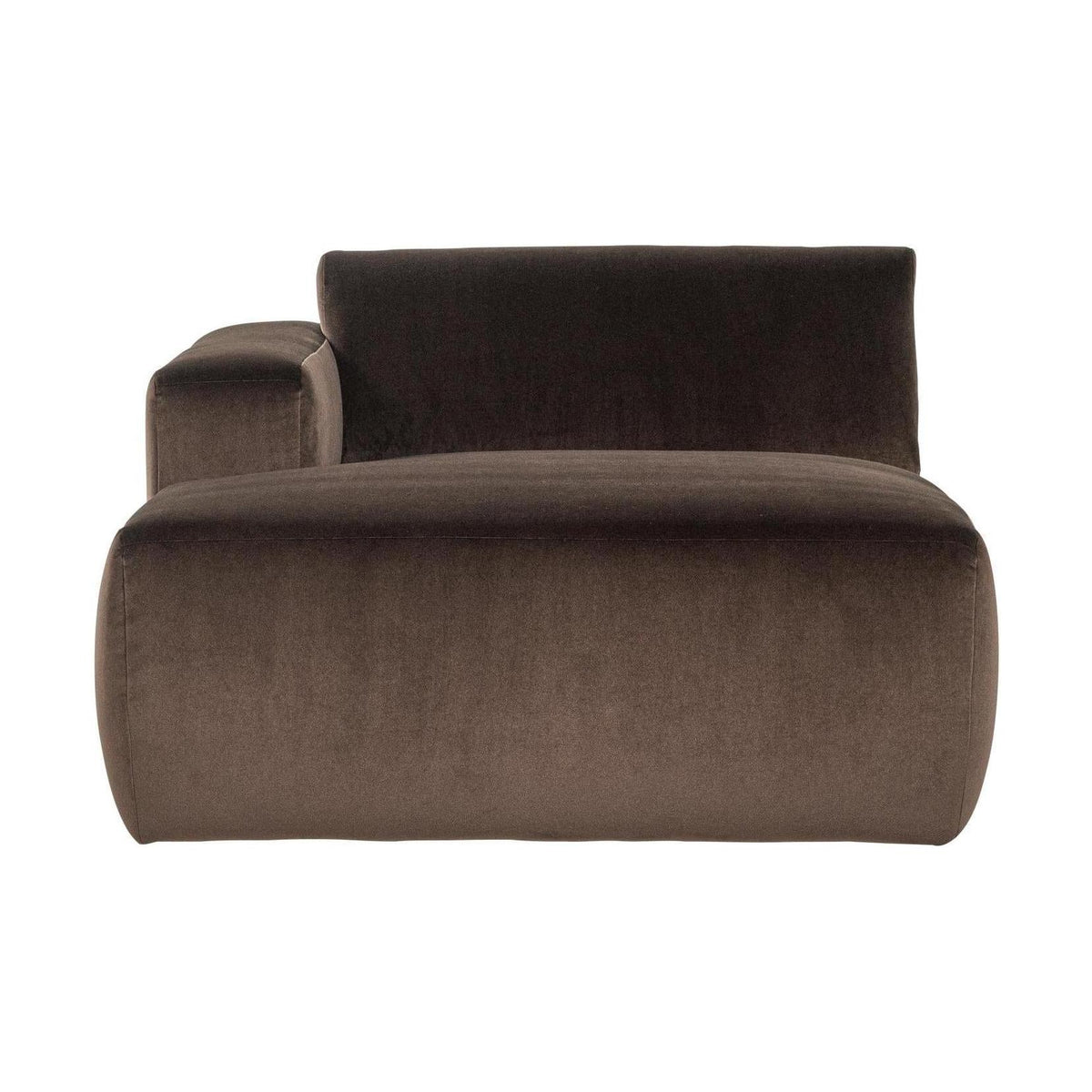 WOOOD Mojo Base chaise longue bank arm links velvet Bruin
