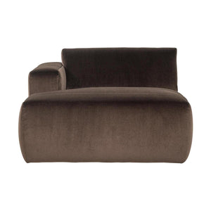WOOOD Mojo Base chaise longue bank arm links velvet Bruin