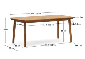 Kave Home Thianna tuintafel Naturel