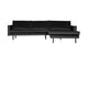 WOOOD Rodeo bank chaise longue rechts velvet Antraciet