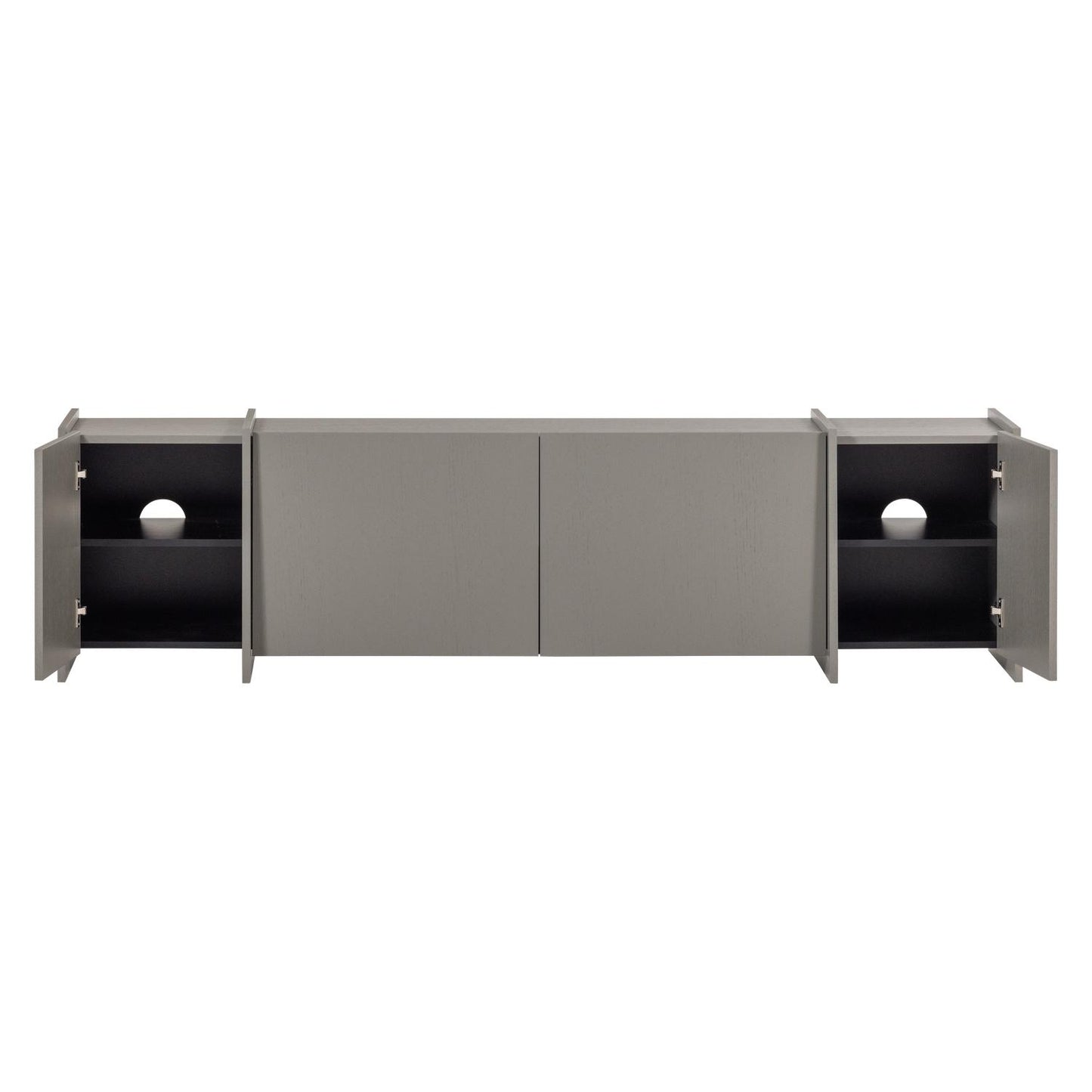 WOOOD Brock tv-meubel 200 cm Warmgrijs