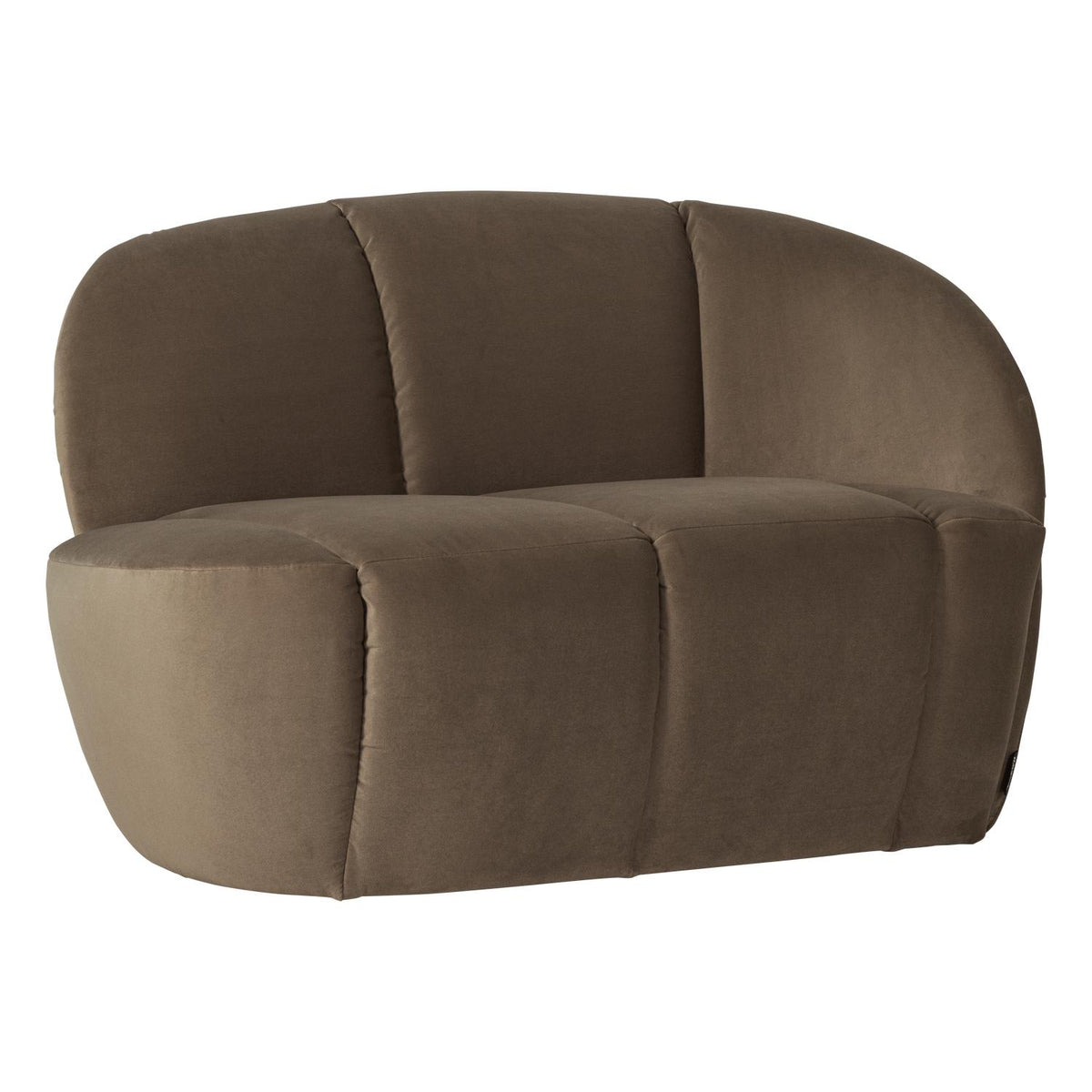 WOOOD Mojo 2-zits bankje arm rechts velvet Taupe