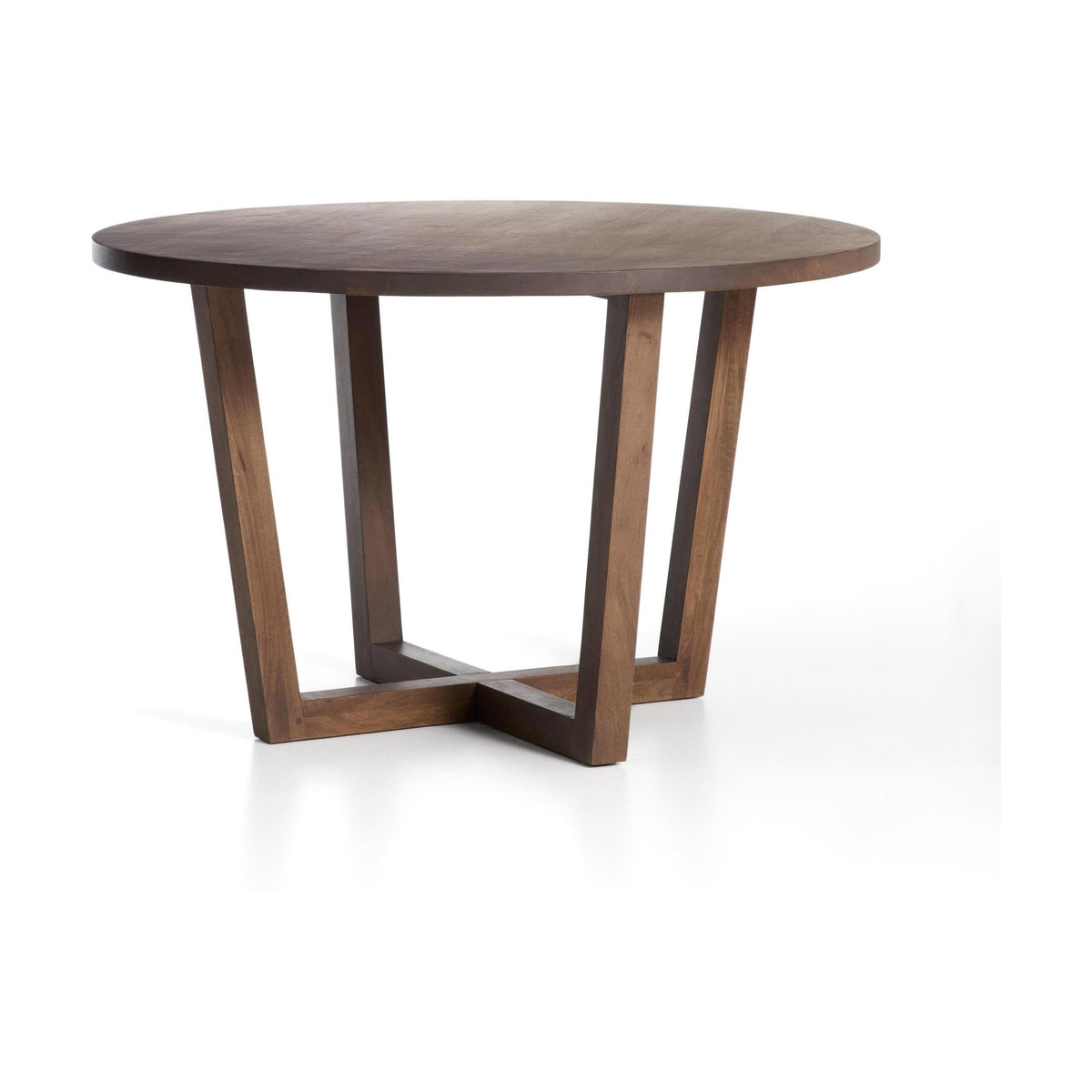 Kave Home Nahla eettafel vierkant Ø120 cm Donkerbruin