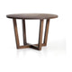 Kave Home Nahla eettafel vierkant Ø120 cm Donkerbruin