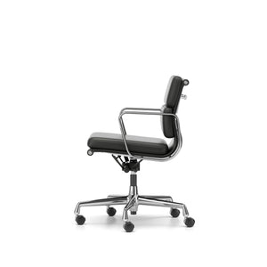 Vitra Soft Pad EA 217 bureaustoel draaibaar Premium Leather Nero