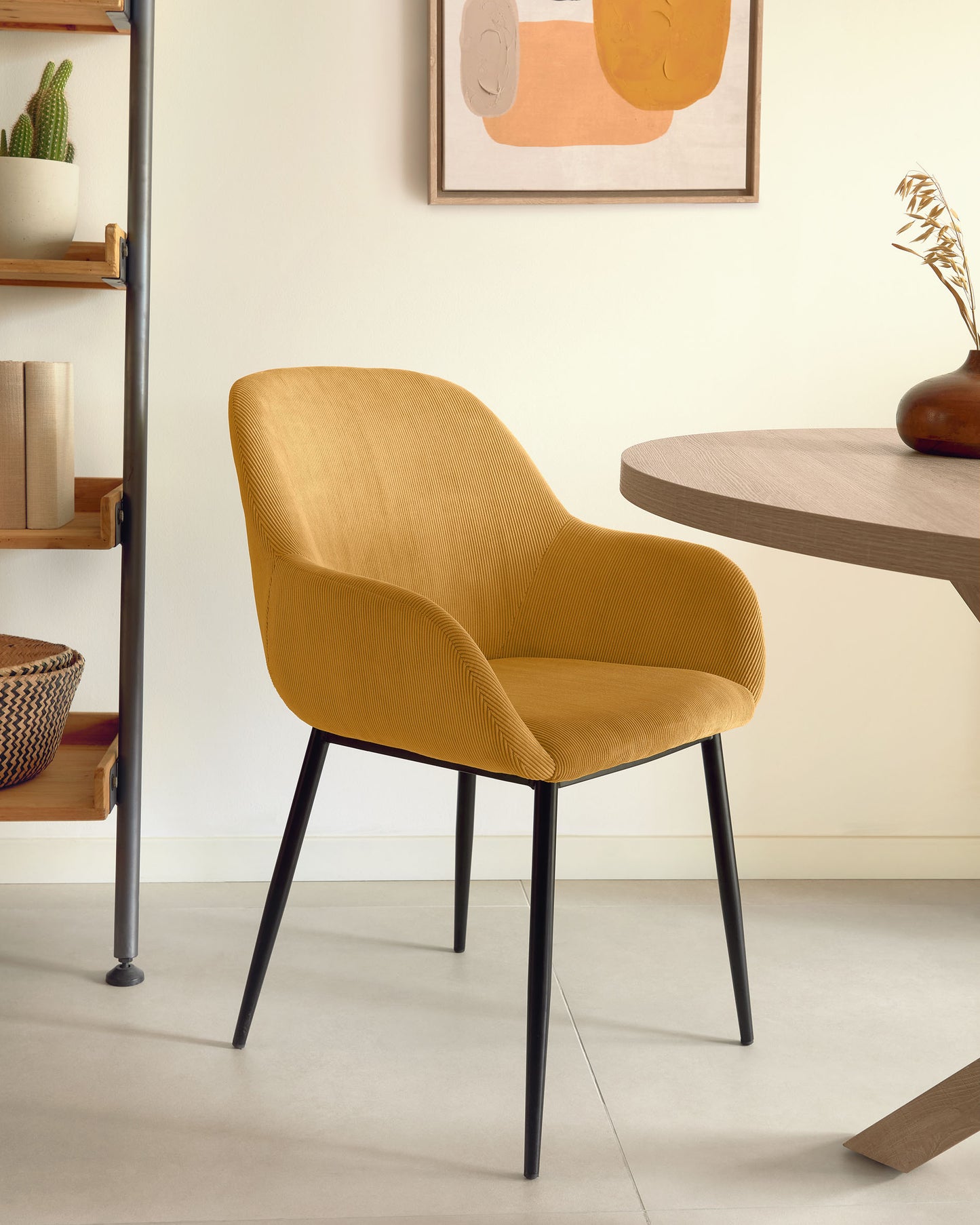 Kave Home Argo eettafel rond Ø120 cm Natural/Natural