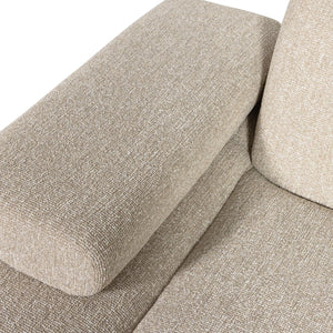 WOOOD Mojo chaise longue bank arm links bouclé Beige Melange