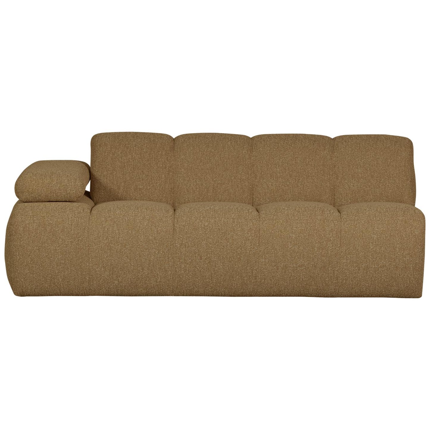 WOOOD Mojo 2-zits bank arm links bouclé Geel/Bruin Melange