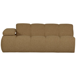 WOOOD Mojo 2-zits bank arm links bouclé Geel/Bruin Melange