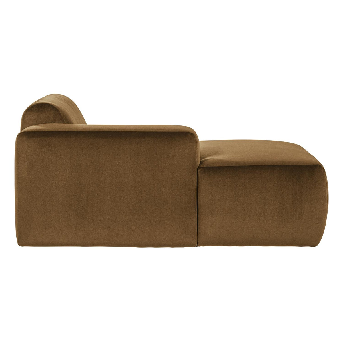WOOOD Mojo Base chaise longue bank arm links velvet Honinggeel
