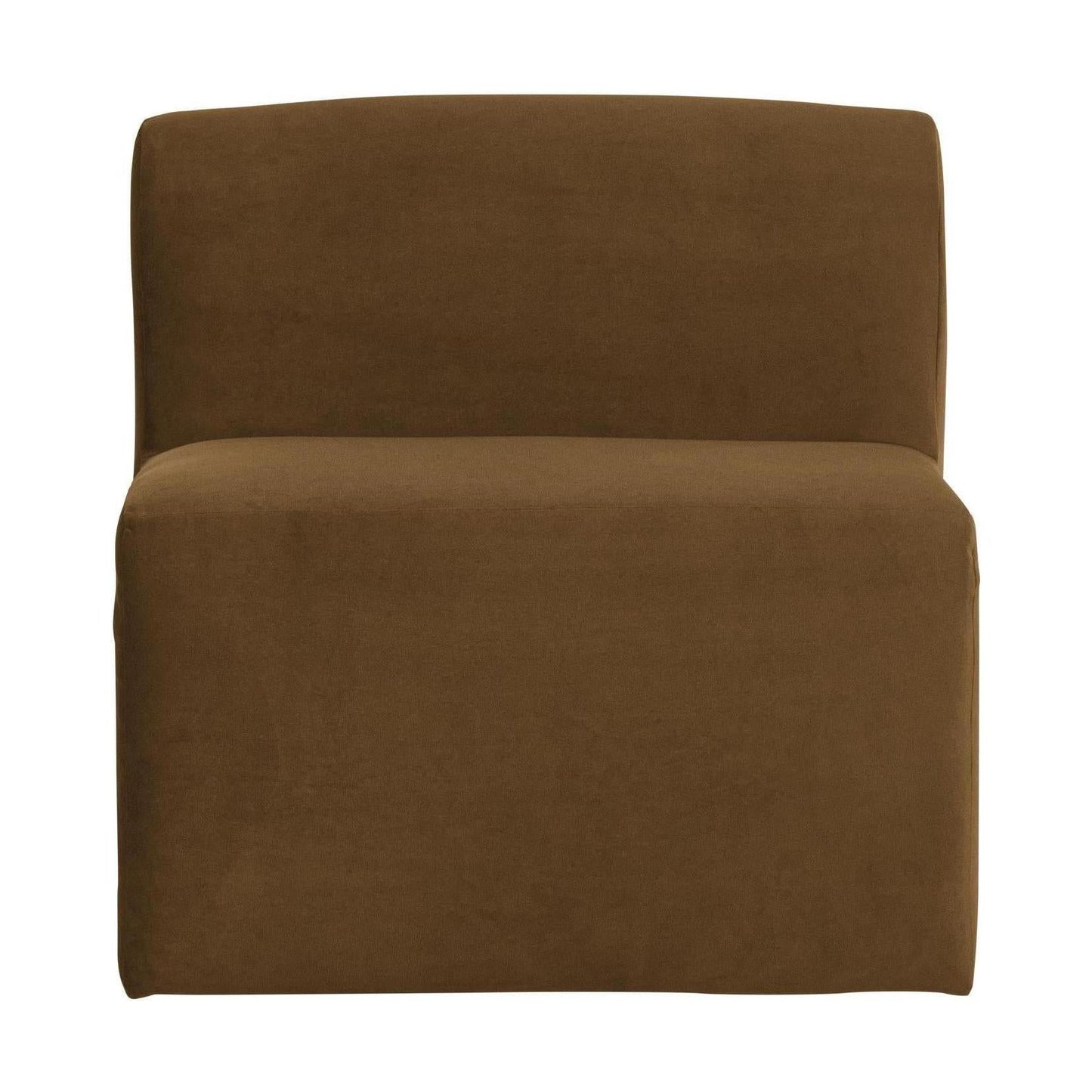 WOOOD Mojo Base eetkamerbank 84 cm met rugleuning velvet Honinggeel