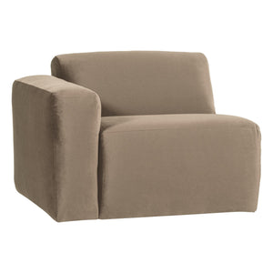 WOOOD Mojo Base 1-zits bank arm links velvet Khaki